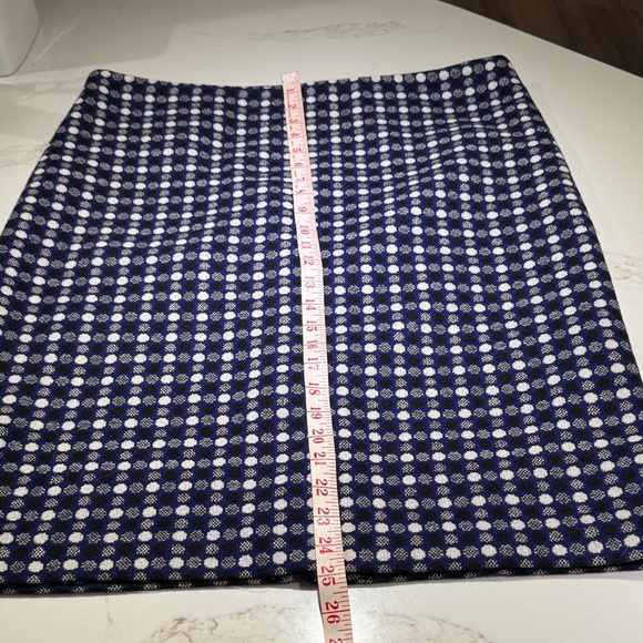 TALBOTS Skirt, Fully Lined, Zipper Back, Navy/Black/White Print, size 16 - Picture 1 of 6
